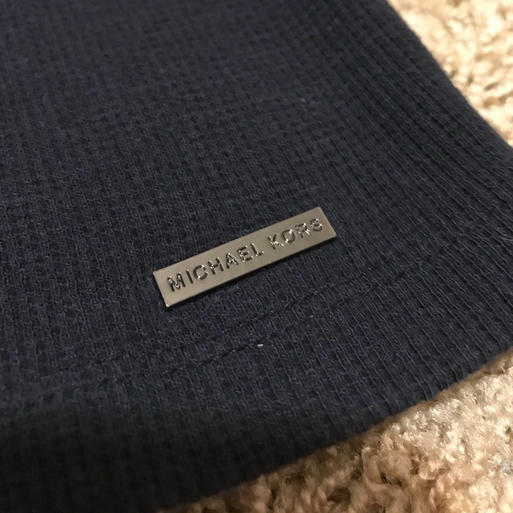 ✨SALE✨ Michael Kors 1/4 Zip Navy Sweater - Picture 3 of 5
